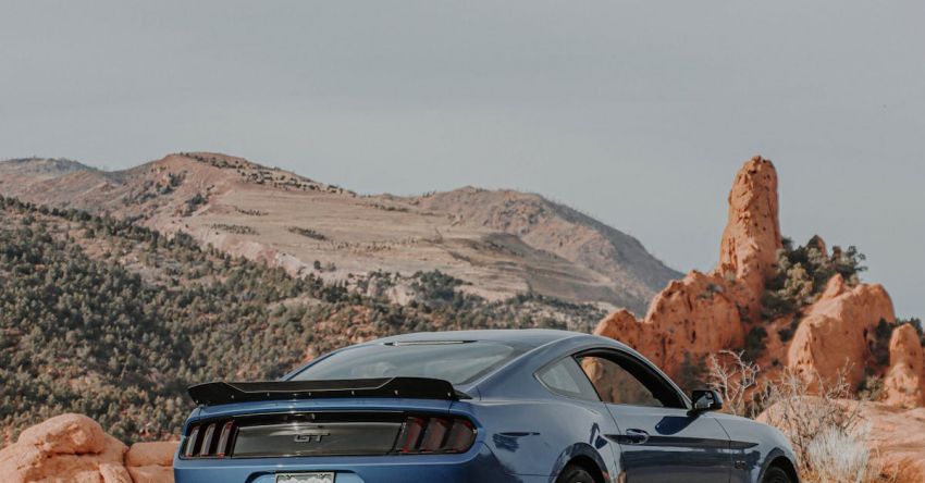 Mustang Car Reviews - Back of Blue Ford Mustang