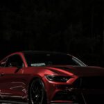 Mustang Customization - Red Ford Mustang at Night