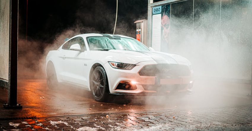 Mustang Car Reviews - Parked White Coupe during Night